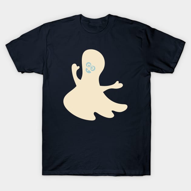 SPOOKY CUTE FRIENDLY GHOST Kids Halloween - UnBlink Studio by Jackie Tahara T-Shirt by UnBlink Studio by Jackie Tahara